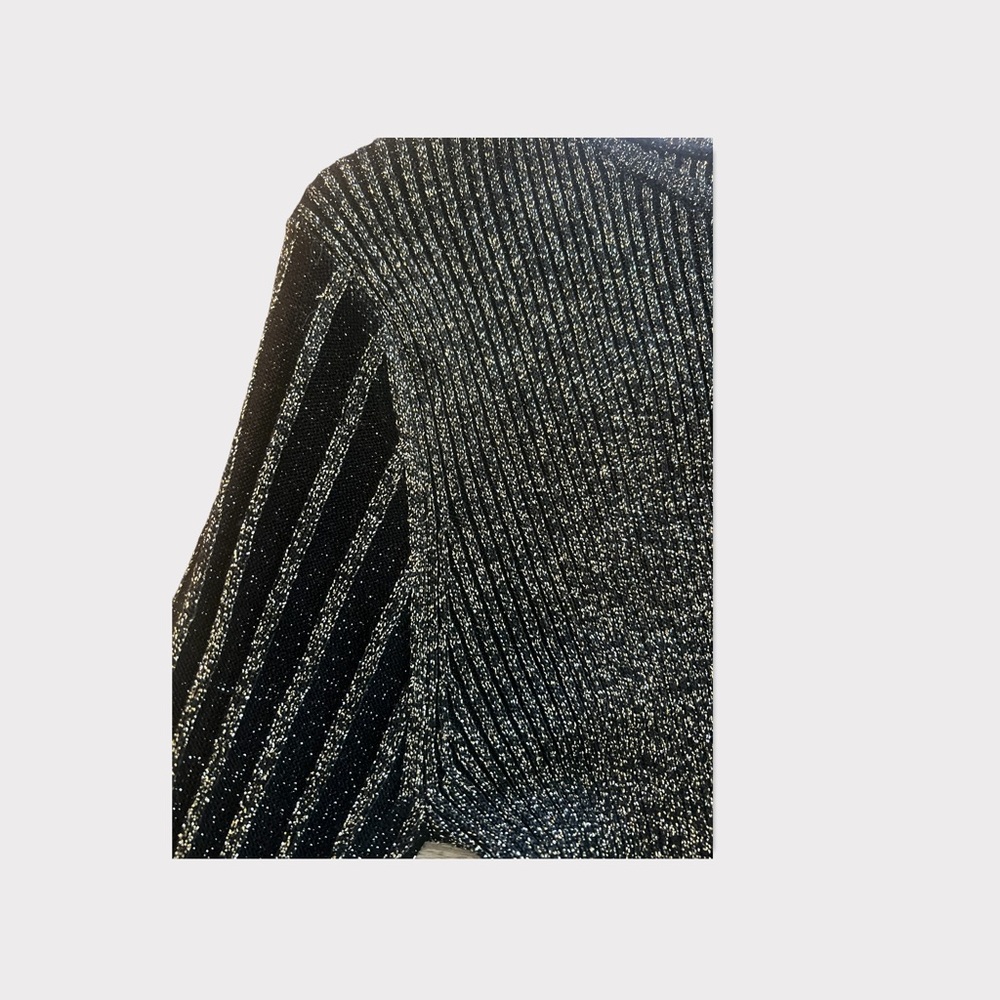 Black and Gold Metallic Full Length Gown